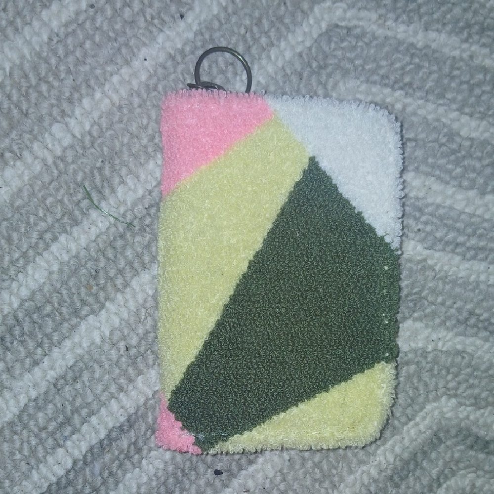 Colorful Geometric Keychain Pouch